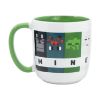 Picture of Stor: Minecraft Squared Pattern - Young Adult Ceramic Elite Mug In Gift Box (385ml) (75618)
