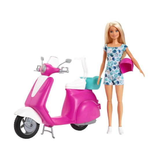 Picture of Mattel Barbie: Barbie Vehicles - Barbie Scooter & Doll (GBK85)
