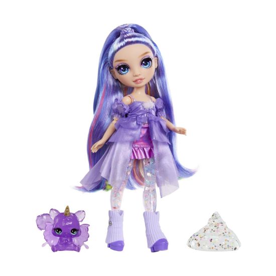 Picture of MGA Rainbow High: Shimmers Κούκλα Μόδας & Slime - Violet (122425)