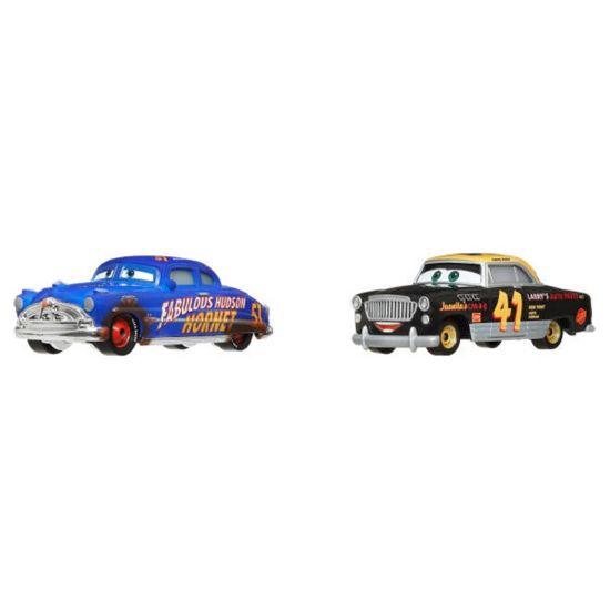 Picture of Mattel Disney Pixar: Cars - Dirt Track Fabulous Hudson Hornet and Clovis Rider (Set of 2) (JDH44)