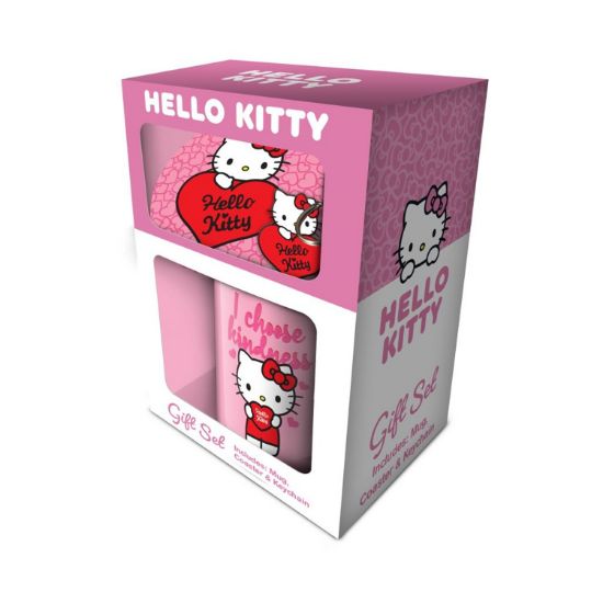 Picture of Pyramid Sanrio: Hello Kitty - I Choose Kidness Gift Set (Mug,Coaster & Keychain) (GP2402658)