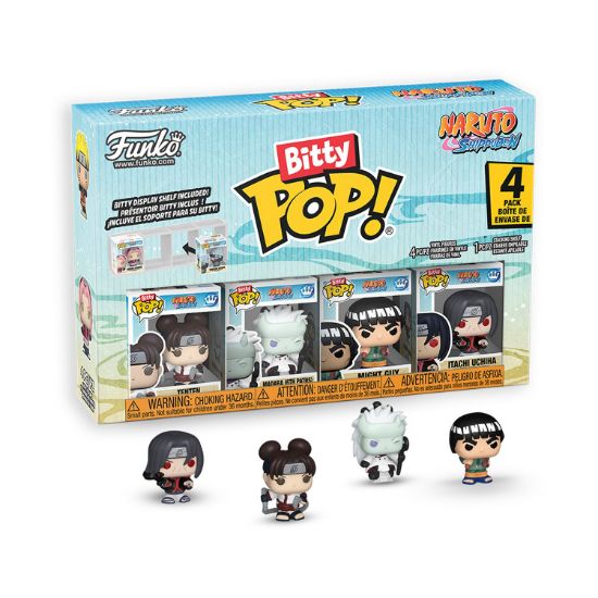 Picture of Funko Bitty Pop! 4-Pack: Naruto Shippuden - Tenten, Madara, Might Guy, Itachi Uchiha Vinyl Figures