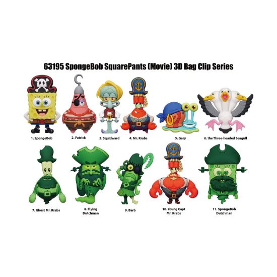 Picture of Monogram: The SpongeBob SquarePants Movie: Search for SquarePants (Series1) (Blind Bag/Random) 3D Foam Bag Clips Figures (63195)