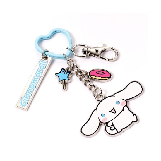 Picture of Carat Shop Hello Kitty - Cinnamoroll Keyring With Charms (HKKR0019)