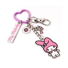 Picture of Carat Shop Hello Kitty - My Melody Keyring with Charms (HKKR0020)