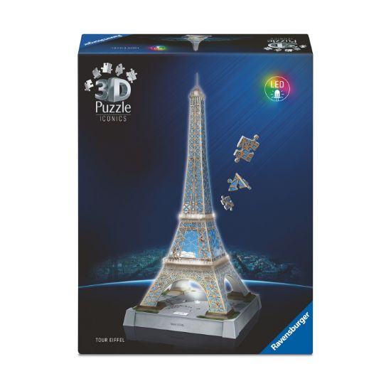 Picture of Ravensburger 3D Puzzle: 3D Iconics - Eiffel Tower Night Edition (216pcs)