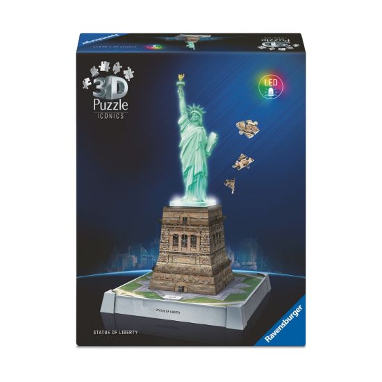 Picture of Ravensburger 3D Puzzle: 3D Iconics - Statue of Liberty Night Edition (108pcs)