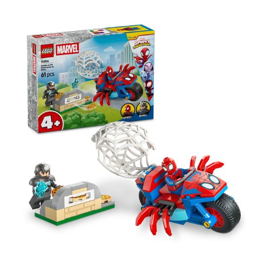 Picture of LEGO® Marvel: Spidey And His Amazing Friends Spidey on his Motorcycle vs. Rhino (11206)