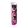 Picture of Mattel Barbie Purple Dress with Flowers - Dark Skin Doll with Pink Dress (HGM58)