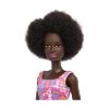Picture of Mattel Barbie Purple Dress with Flowers - Dark Skin Doll with Pink Dress (HGM58)