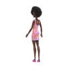 Picture of Mattel Barbie Purple Dress with Flowers - Dark Skin Doll with Pink Dress (HGM58)