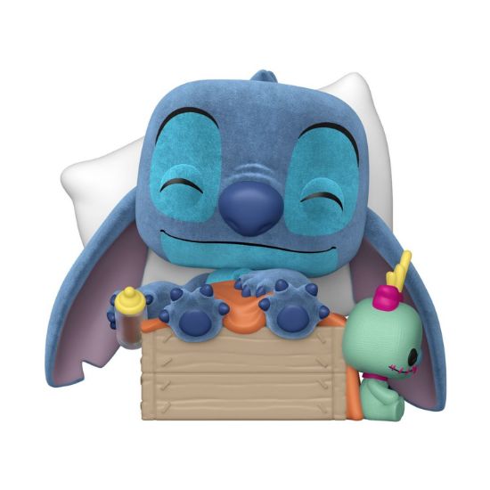 Picture of Funko Pop! Disney Plus: Lilo & Stitch - Sleeping Stitch in Box (Flocked) (Special Edition) #1607 Vinyl Figure