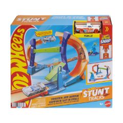 Picture of Mattel Hot Wheels Speed Snap: Stunt Tracks - Corkscrew Jump Champion Playset (JLM91)