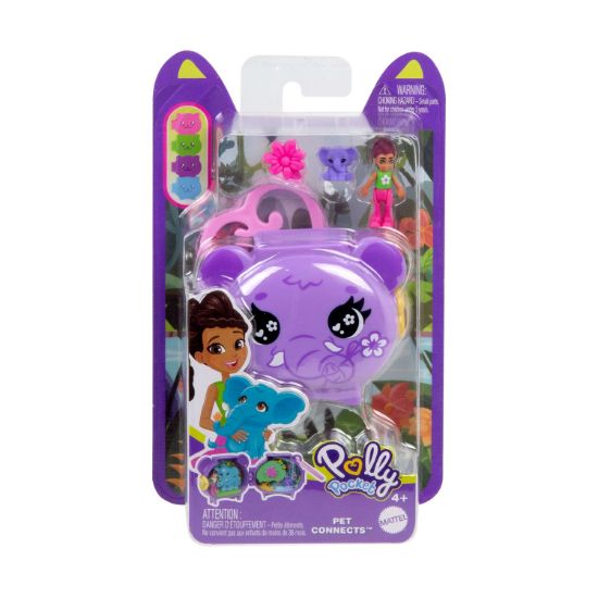 Picture of Mattel Polly Pocket Mini: Pet Connects - Elephant Compact Playset (JCB19)