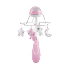 Picture of Chicco First Dreams: Βρεφικό Περιστρεφόμενο Κούνιας με Προβολέα, 3 σε 1, Rainbow Ροζ (Y01-11041-10)