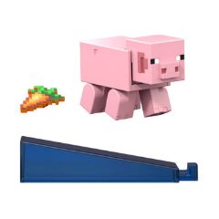 Picture of Mattel Minecraft: Redstone Charged - Pig 8cm Figure (JJR96)