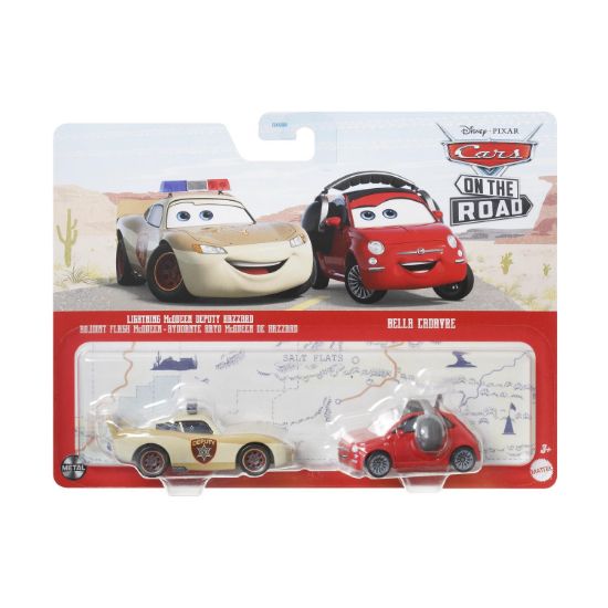 Picture of Mattel Disney Pixar: Cars On the Road - Lightning McQueen Deputy Hazzard & Bella Cadavre (Set of 2) (HLH70)