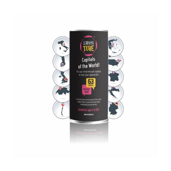 Picture of K-Toyz Learning Tubes: Capitals Of The World - Board game (English Language) (LT-009)