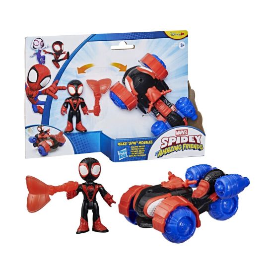 Picture of Hasbro Disney Jr Marvel: Spidey And His Amazing Friends - Miles 'Spin' Morales Techno Racer Vehicle (G2460)