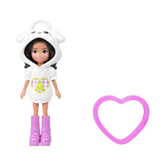 Picture of Mattel Polly Pocket: Tiny Worlds - White Apple Dress Doll (JKC60)