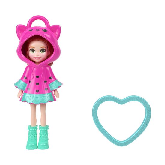 Picture of Mattel Polly Pocket: Tiny Worlds - Watermelon Pink Dress Doll (JKC58)