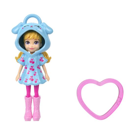 Picture of Mattel Polly Pocket: Tiny Worlds - Cherry Blue Dress Doll (JKC59)