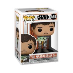 Picture of Funko Pop! Disney Star Wars: The Mandalorian - The Mandalorian With Grogu #461 Bobble-Head Vinyl Figure
