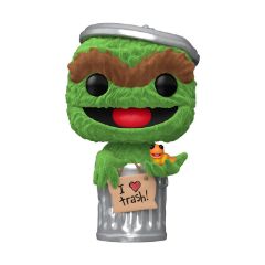 Picture of Funko Pop! Television: 123 Sesame Street - Oscar the Grouch (Flocked) (Special Edition) #1793 Vinyl Figure