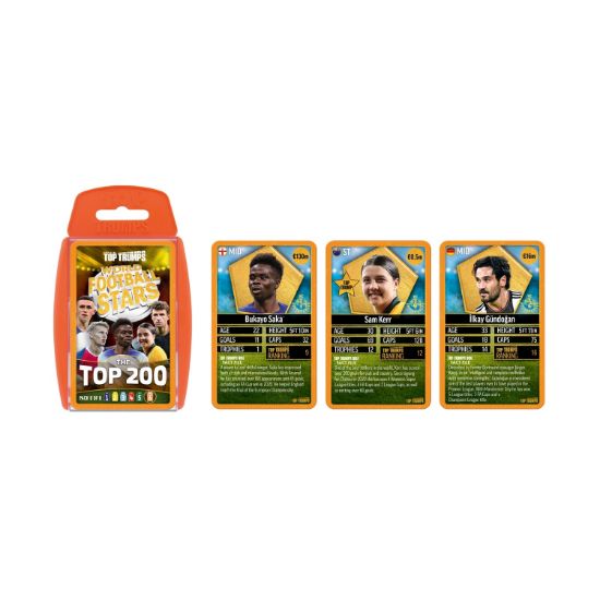 Picture of Winning Moves Top Trumps: World Football Stars 2024 - The Top 200 Game Card (WM04841-EN1)