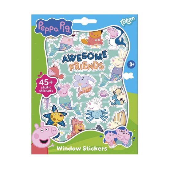 Picture of Totum: Peppa Window Stickers, 4 Sheets, 1 Scenery (BT360129)