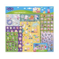 Picture of Totum: Peppa Super Stickerset, 7 Sheets, 100 Lasterstickers (BT360167)