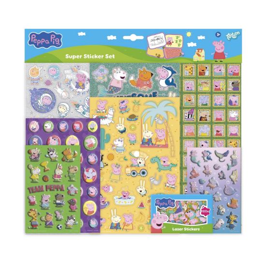 Picture of Totum: Peppa Super Stickerset, 7 Sheets, 100 Lasterstickers (BT360167)