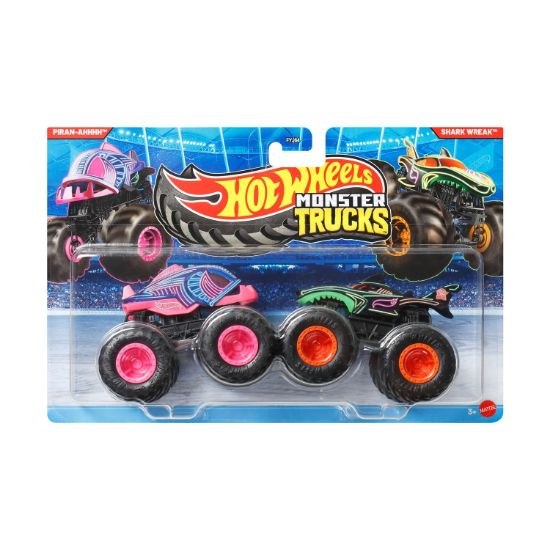 Picture of Mattel Hot Wheels Monster Trucks: Demolition Doubles - Piran-Ahhhh VS Shark Wreak (JLV82)