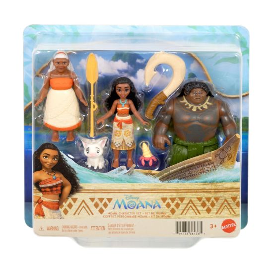 Picture of Mattel Disney Dolls: Disney Vaiana Small Dolls - Disney Vaiana Mini Dolls Set with 4 Characters (JLN21)