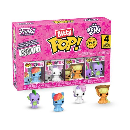 Picture of Funko Bitty Pop! 4-Pack: My Little Pony - Rainbow Dash, Sweetie Belle, Applejack, Spike Vinyl Figures