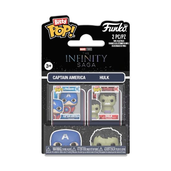 Picture of Funko Bitty Pop! 2-Pack: Marvel - Cap & Hulk #Vinyl Figures