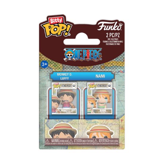 Picture of Funko Bitty Pop! 2-pack: One Piece - Monkey D. Luffy & Nami Vinyl Figures