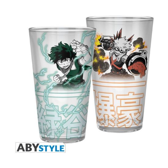 Picture of Abysse My Hero Academia - Izuku & Bakugo 400ml Large Glass (ABYVER152)