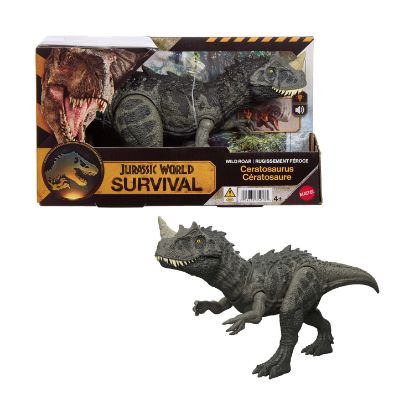 Picture of Mattel Jurassic World: Movie Line Rebirth - Jurassic World Wild Roar Ceratosaurus (JKL77)