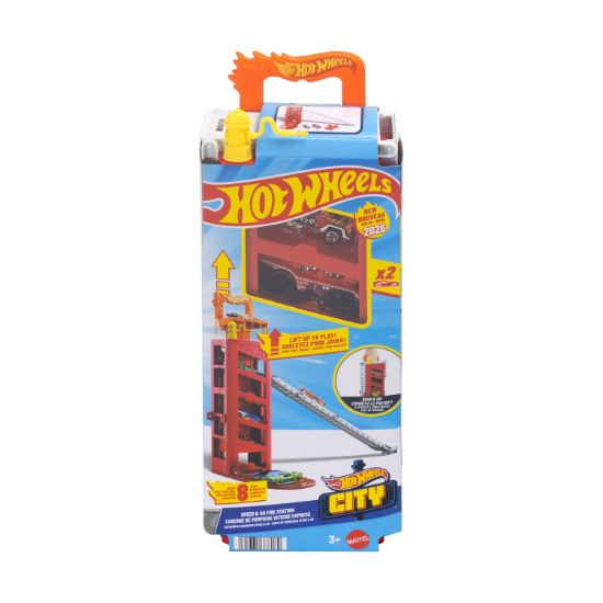 Picture of Mattel Hotwheels: City - Mini Garage Tracks - Speed & Go Fire Station (JMJ54)