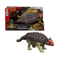 Picture of Mattel Jurassic World: Movie Line Rebirth - Jurassic World Wild Roar Ankylosaur (JGB90)