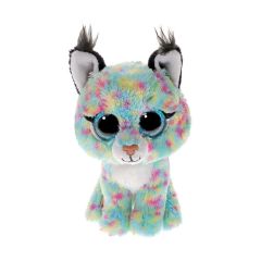 Picture of AS TY Beanies: Χνουδωτό Beanie Boos Γατούλα Τιρκουάζ με πολύχρωμες βουλίτσες  15εκ. (1607-37406)