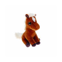 Picture of AS TY Beanies: Χνουδωτό Beanie Boos καφέ Αλογάκι με Λευκή Χαίτη 15εκ. (1607-37408)