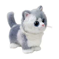 Picture of AS TY Beanies: Χνουδωτό Beanie Boos Γατούλα Λευκή / Γκρι 15εκ. (1607-37411)