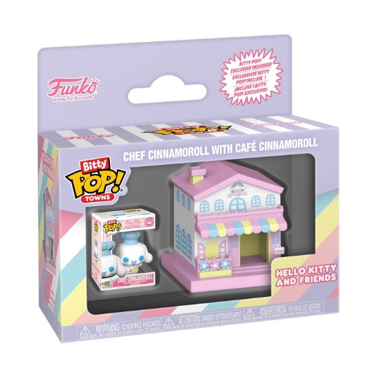 Picture of Funko Bitty Pop! Towns: Hello Kitty and Friends - Chef Cinnamoroll with Café Cinnamoroll Vinyl Figures