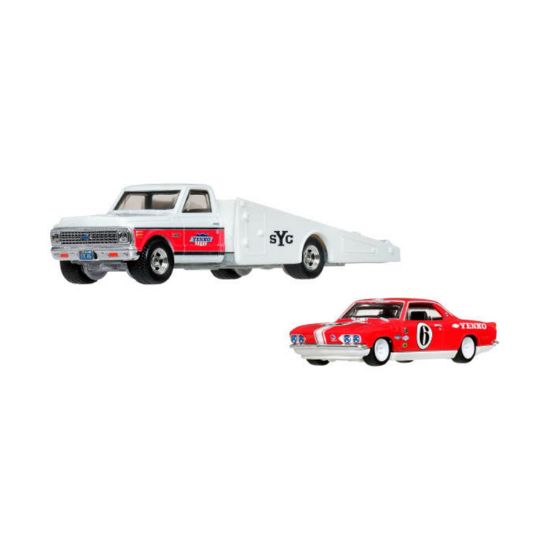 Picture of Mattel Hot Wheels Premium: Car Culture Team Transport - '66 Chevrolet Corvair Yenko Stinger & '72 Chevy Ramp Truck Camion A Rampe Vehicles (JHX91)