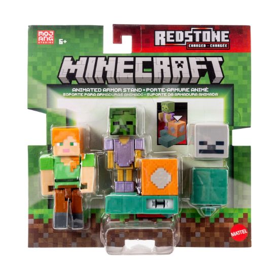 Picture of Mattel Minecraft: - Basic Figure With Accessories – Mc Animated Armor Stand (JKK04)