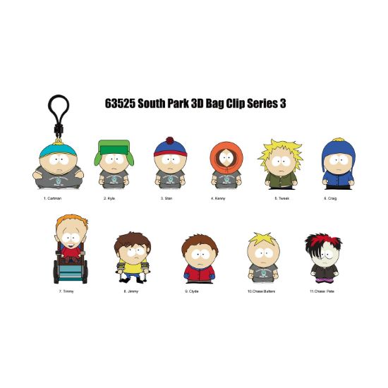 Picture of Monogram: South Park (Series3) (Blind Bag/Random) 3D Foam Bag Clips Figures (63525)