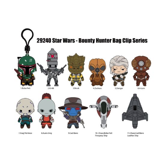 Picture of Monogram: Star Wars Most Wanted, Bounty Hunters (Series1) (Blind Bag/Random) 3D Foam Bag Clips Figures (29240)