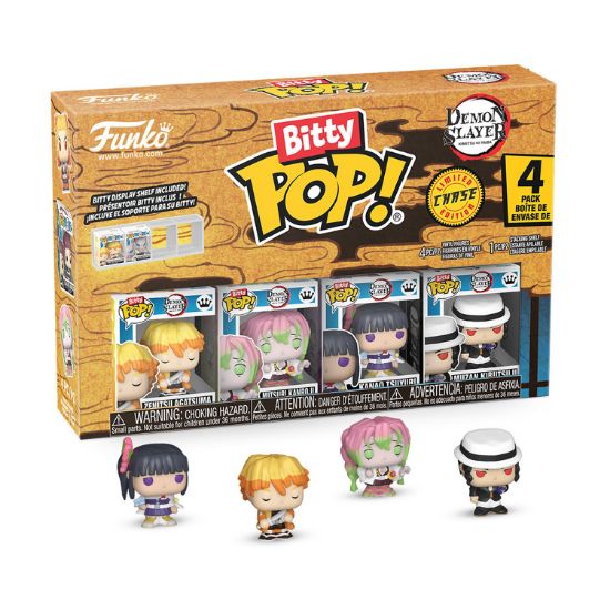 Picture of Funko Bitty Pop! 4-Pack: Demon Slayer - Zenitsu Agatsuma, Mitsuri Kanroji, Kanao Tsuyuri, Muzan Kibutsuji* Vinyl Figures